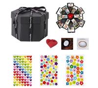 Explosion Coffret cadeau DIY Album photo - Boîte à souvenirs personnalisée avec autocollants - Idée cadeau personnalisée faite à la main pour petit ami, anniversaire, mariage, Noël ou anniversaire
