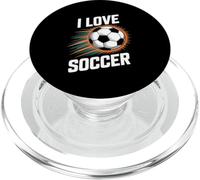 Explosion de balle vibrante d'I Love Soccer PopSockets PopGrip pour MagSafe