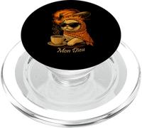 Explosion de café Mon Dieu Retro Cat PopSockets PopGrip pour MagSafe