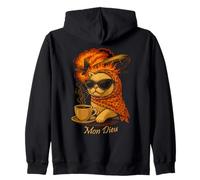 Explosion de café Mon Dieu Retro Cat Sweat à Capuche
