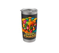 Explosion de couleurs Melting Cube Madness Sweet Chaos Gobelet isotherme en acier inoxydable double paroi