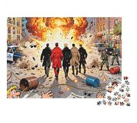 Explosion épique à Motion Lente Puzzle en Bois Imperméable Puzzles De 1000 Pièces pour Adultes Impossible De Décoration pour La Maison