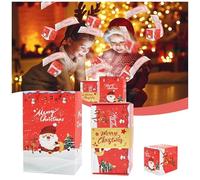 Explosion Gift Box, Money Gift Boxes for Cash Pop Up, Folding Surprise Box for Christmas, Birthday, Anniversary, Valentine, and Proposal Gifts (Red,20 Bounces)