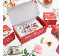 Explosion Wrap-Pop Up Surprise Money Box Christmas, Christmas Money Explosion Box with Confetti Cash Luxury for Birthday Anniversary Valentine Proposal Surprise Your Loved Ones (Red,6 boxes)