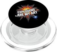Explosions are My Art Comic Book Boom Design PopSockets PopGrip pour MagSafe