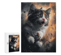 Explosive Cat Action Puzzle 1000 Pièces Educa Jouet en Bois Cadeau Unique Décoration Intérieure Jeu Éducatif Challenge Toy Adultes Et Enfants À Partir De 14 Ans 300 PCS