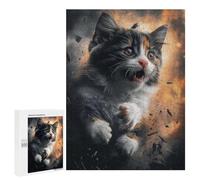 Explosive Cat Action Puzzle 1000 Pièces Educa Jouet en Bois Cadeau Unique Décoration Intérieure Jeu Éducatif Challenge Toy Adultes Et Enfants À Partir De 14 Ans 500 PCS