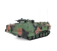 ExploTex 1:16 AAVP-7A1 Panzer radiocommandé, 2,4 GHz, entièrement proportionnel, engrenages en métal et chaînes métalliques, infrarouge, son, lumière et fumée, version mise à niveau, camouflage, RTR