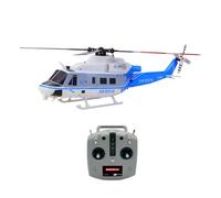 ExploTex GOOSKY E2 UH-1Y Hélicoptère RC 2,4 GHz 6 canaux Dual Brushless RC avec GPS Lidar (version RTF/mode 1 mode 2 commutable/bleu-blanc), prend en charge les fonctions de lévitation et la connexion