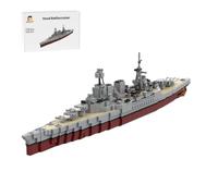 ExploTex Kit de construction à l'échelle 1:485 : croiseur de bataille britannique de la Seconde Guerre mondiale (1301 pièces), avec tours de protection principales pivotantes, cadeau pour les fans