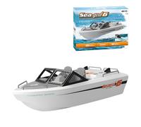 ExploTex Modèle de bateau de karting RC 1/12 2,4 G 8 km/h - La batterie au lithium remplaçable de grande capacité assure une longue durée de vie - Un excellent cadeau pour les amis, la famille ou les