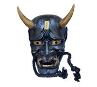 ExploTex Samurai Masque fantôme japonais horreur Demon Masque portable pour Halloween Cosplay (noir) une expérience de jeu de rôle immersive qui ajoute une atmosphère festive et du plaisir