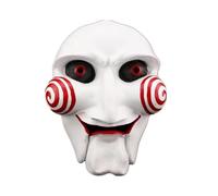 ExploTex Saw The Jigsaw Killer John Kramer Accessoires peints Masque d'horreur portable pour Halloween Cosplay Une expérience de jeu de rôle immersive qui ajoute une atmosphère festive et amusante.