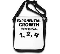 Exponential Growth It's As Easy As Easy As 1 2 4 Sac à bandoulière pour mathématiques Blanc