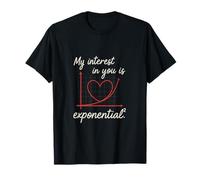 Exponentiel Math Love Graph Heart Nerd Humour T-Shirt