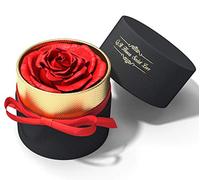 Exporee Rose Eternelle Fait à la Main Rose Conservée Boîte-Cadeau Roses Jamais Fanées Fleur éternelle pour Amoureux Cadeau pour Elle Saint-Valentin Fête des Mères l'anniversaire ou Noël
