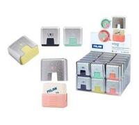 Milan Display Box 30 School Silver Soft Synthetic Rubber Erasers With Protective Case Clair