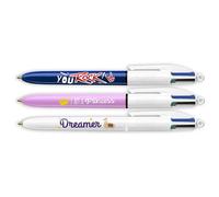 Exposant 30 Stylos 4 couleurs dÃ©corÃ©es enfant BIC Multicolore TU