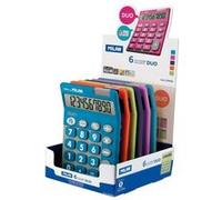 Milan Display Box 6 Desktop 10 Digit Calculators Duo Assorted Clair