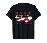 Exposition d'art de Grue Japonaise Style rétro hawaïen T-Shirt Graphique avec Valeur