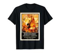 Exposition de l'empire Britannique - Passé et présent de la Grande-Bretagne 1924 T-Shirt Graphique avec Valeur, Homme, Noir, S