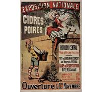 Exposition Nationale cidres poires Affiche Poster Reproduction - Format 50X70 cm Papier Luxe 300 GR - Vente du fichier numérique HD Possible Nous Consulter (Boutique : affichevintage.FR)