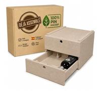 Expovinalia Casier à Vin en Bois pour 6 Bouteilles - Pin Massif Finition Chêne Clair, LIVRÉ MONTÉ et Prêt à l’Emploi - Meuble Porte-Bouteilles pour Cuisine, Salon et Cave - 38 × 30 × 22 cm
