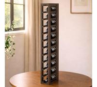 Expovinalia Casier à Vin Vertical en Bois pour 10 Bouteilles - Meuble Range Bouteille Type Wine Rack, Étagère à Vin, Porte Bouteilles Bois, Rangement Vin Élégant 105 x 13 x 32 cm Chêne Foncé