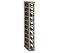 Expovinalia Casier à Vin Vertical en Bois pour 10 Bouteilles - Meuble Range Bouteille Type Wine Rack, Étagère à Vin, Porte Bouteilles Bois, Rangement Vin Élégant 105 x 13 x 32 cm Chêne Banc Clair