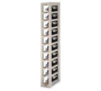 Expovinalia Casier à Vin Vertical en Bois pour 10 Bouteilles - Meuble Range Bouteille Type Wine Rack, Étagère à Vin, Porte Bouteilles Bois, Rangement Vin Élégant 105 x 13 x 32 cm Blanc