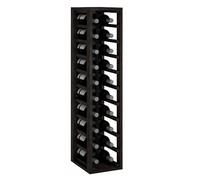 Expovinalia Casier à Vin Vertical en Bois pour 20 Bouteilles - Meuble Range Bouteille Type Wine Rack, Étagère à Vin, Porte Bouteilles Bois, Rangement Vin Élégant 105 x 24 x 32 cm Pin Noir