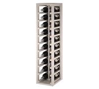 Expovinalia Casier à Vin Vertical en Bois pour 20 Bouteilles - Meuble Range Bouteille Type Wine Rack, Étagère à Vin, Porte Bouteilles Bois, Rangement Vin Élégant 105 x 24 x 32 cm Blanc
