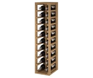 Expovinalia Casier à Vin Vertical en Bois pour 20 Bouteilles - Meuble Range Bouteille Type Wine Rack, Étagère à Vin, Porte Bouteilles Bois, Rangement Vin Élégant 105 x 24 x 32 cm Chêne Clair