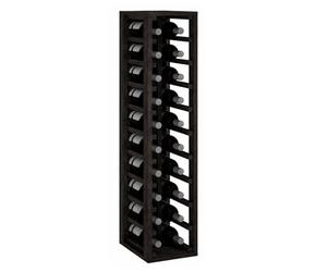 Expovinalia Casier à Vin Vertical en Bois pour 20 Bouteilles - Meuble Range Bouteille Type Wine Rack, Étagère à Vin, Porte Bouteilles Bois, Rangement Vin Élégant 105 x 24 x 32 cm Pin Noir