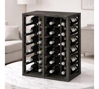 Expovinalia Casier à vin vertical pour 24 bouteilles en bois de pin massif Meuble type Wine Rack pour Viniers 65 x 46 x 32 cm Blanc