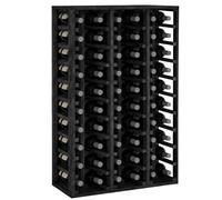 Expovinalia Casier à vin Vertical pour 60 Bouteilles en Bois de pin Massif Meuble Wine Rack pour Viniers 105 x 68 x 32 cm Pin Noir