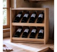 Expovinalia Porte-bouteilles de vin en bois de pin 8 bouteilles