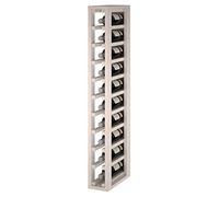 expovinalia Porte-bouteilles spécial de 1 pour 10 bouteilles, bois, blanc, 13 x 32,5 x 105 cm