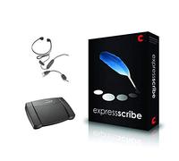 Express Scribe Pro Logiciel de transcription avec pédale USB (téléchargement numérique, licence et informations de téléchargement seront à l'intérieur de la boîte