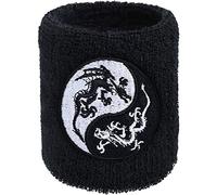 EXPRESS-STICKEREI Bandeau de transpiration design yoga avec bande brodée et éponge absorbante | Cadeau Yin Yang Energie Boho Bandeau de transpiration Accessoire