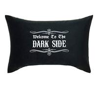 EXPRESS-STICKEREI Coussin décoratif Amusant Welcome to The Dark Side | Coussin de décoration avec Rembourrage, Housse de Coussin pour Le canapé et la pour Les Fans de Star Wars | 40x60 cm, Noir
