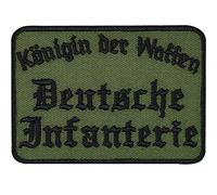 EXPRESS-STICKEREI Écusson brodé Army Tactical Morale - La reine des armes - Infanterie allemande de l'armée allemande - Écusson brodé - Thermocollant - Pour tous les tissus - 70 x 50 mm