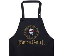 EXPRESS-STICKEREI Tablier cuisine homme pour le Seigneur du GRILL: Lord of the GRILL Ajustable, brodé, avec poche. en cadeau pour les fans du Seigneur des Anneaux