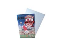 Express Yourself Carte d'anniversaire pour fils n°1 sur le thème rouge et blanc - Enveloppe incluse - Carte d'anniversaire pour fan de football pour fils