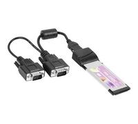 ExpressCard série DB9 - MARQUE - 2 ports RS-232 - Compatible Windows 2000/XP - Format 34 mm