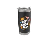 Expression du droit de vote « I Love Democracy » Gobelet isotherme en acier inoxydable double paroi
