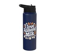 Expression « I Love Almond Milk » Stainless Steel Insulated Water Bottle