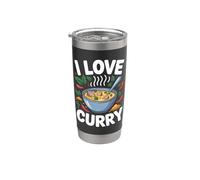 Expression « I Love Curry Enthusiast » Gobelet isotherme en acier inoxydable double paroi