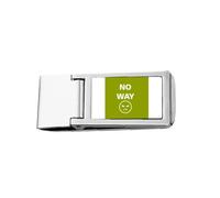 Expression Rejection No Way Negativity Porte-billets fin en acier inoxydable