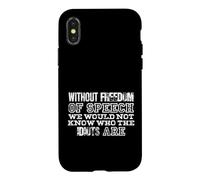 Expression Sarcastique des Idiots de la liberté d'expression Coque pour iPhone X/XS